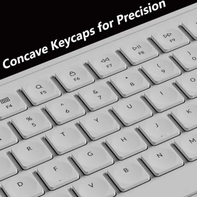 KeyChron B6 Pro Full-Size Ultra-Slim Wireless ZMK Custom Keyboard for Win Mac - White Arabic